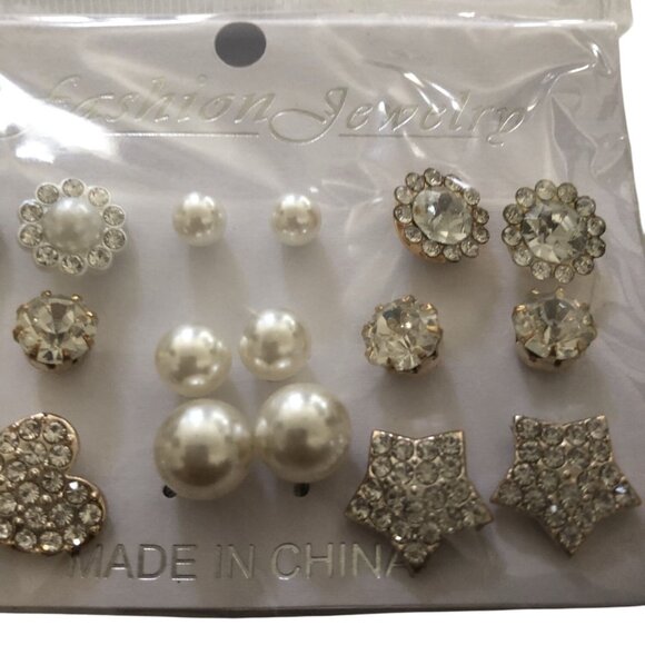 Fashion Jewelry Earring Lot 1 set of 9 pairs 1 Pack - Picture 5 of 6